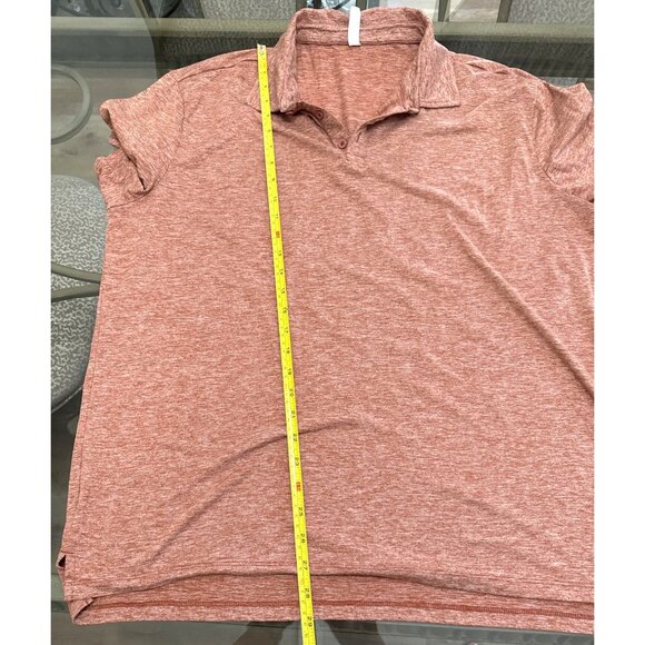 Stylus Mens XL Heathered Rust Short Sleeve Polo Shirt 92% Polyester 8% Spandex L - Picture 7 of 7